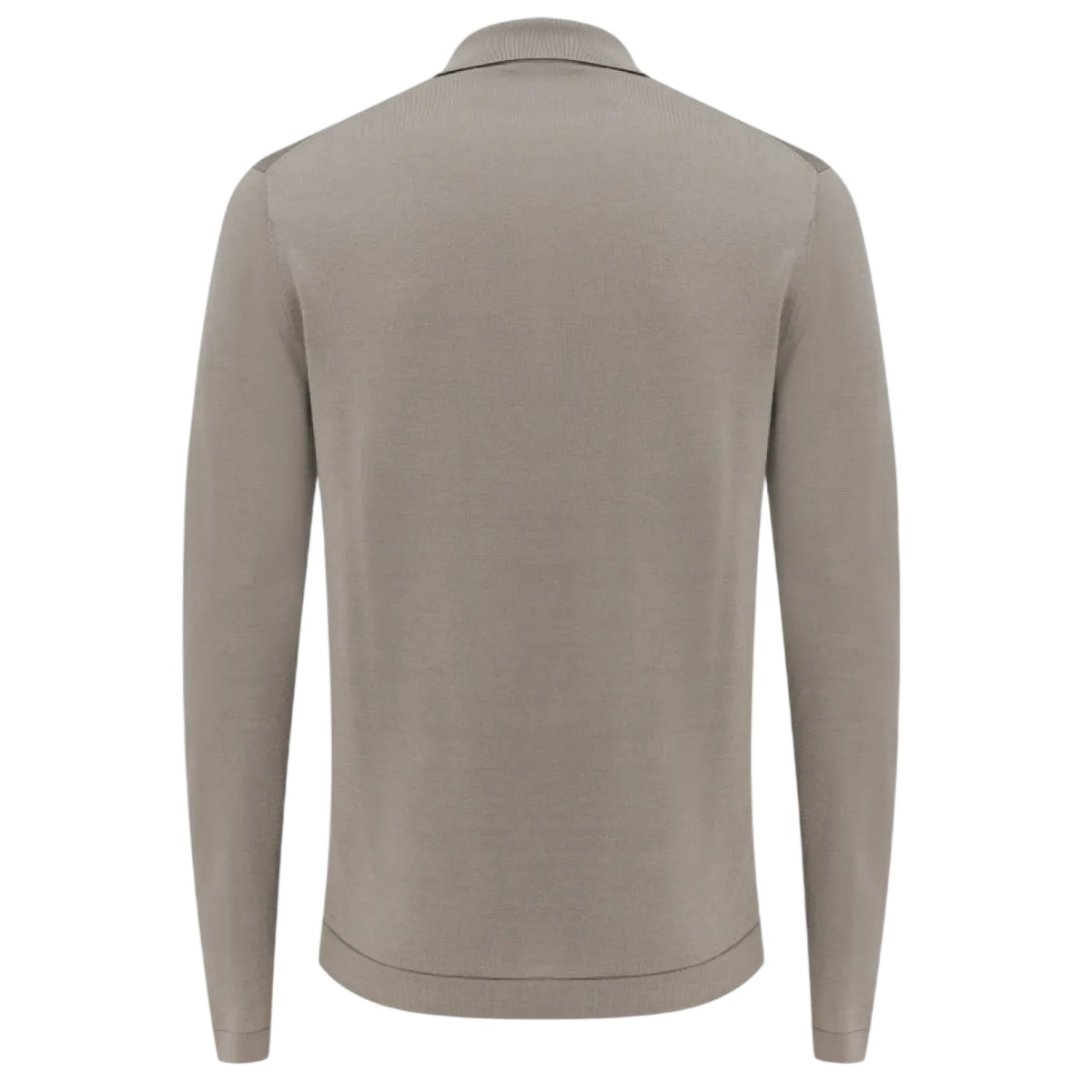 Gentiluomo No Buttons Langarm-Poloshirt Braun