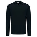 Gentiluomo No Buttons Langarm-Poloshirt Marine