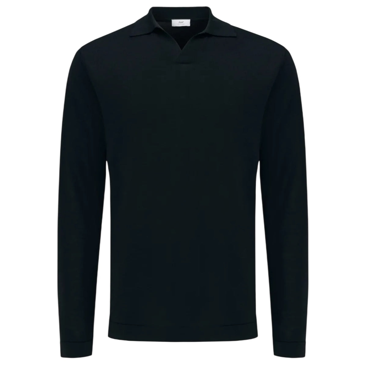 Gentiluomo No Buttons Langarm-Poloshirt Marine