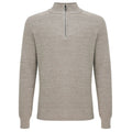 Gentiluomo Structured Turtle-Zip-Pullover Beige