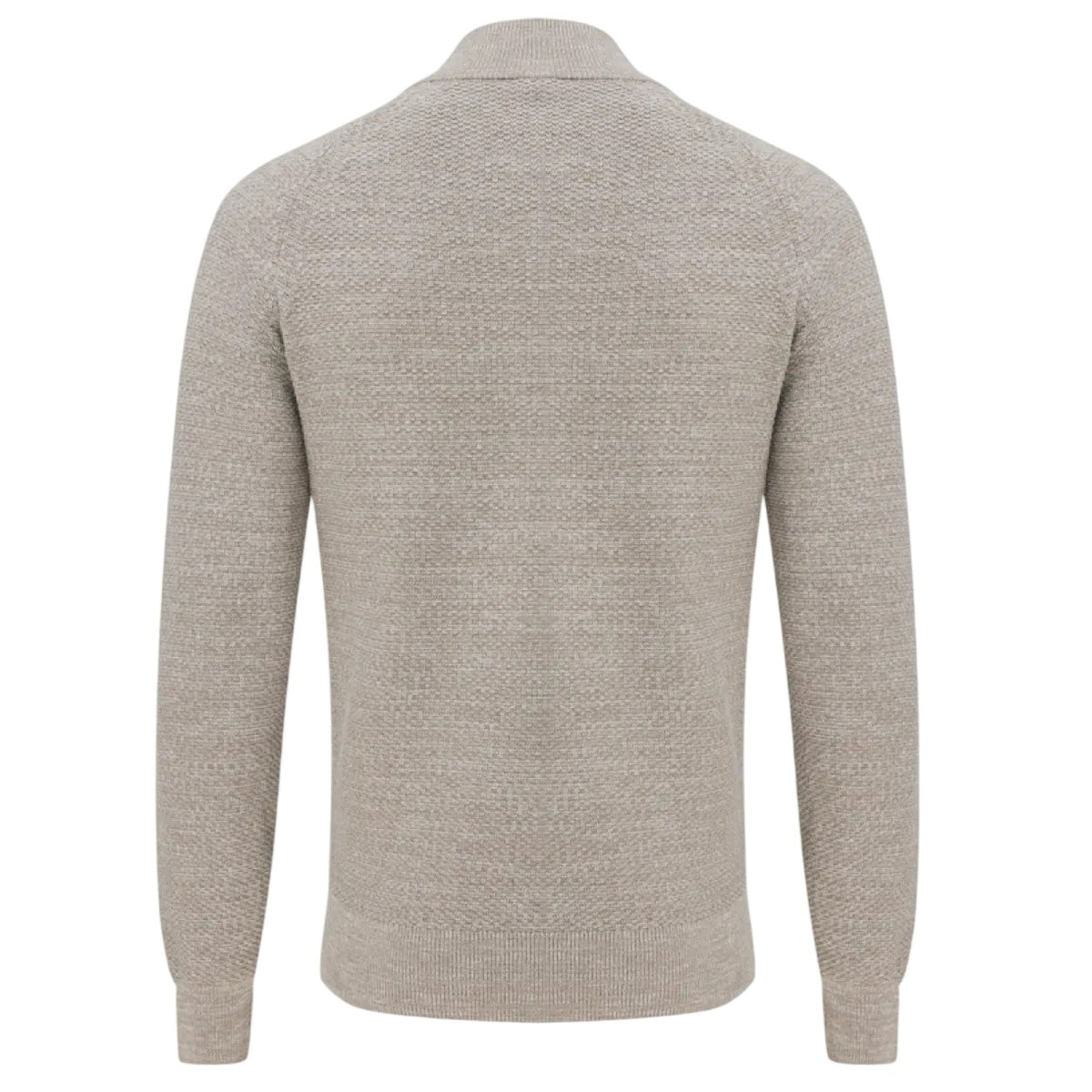 Gentiluomo Structured Turtle-Zip-Pullover Beige