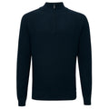 Gentiluomo Structured Turtle-Zip-Pullover Marine
