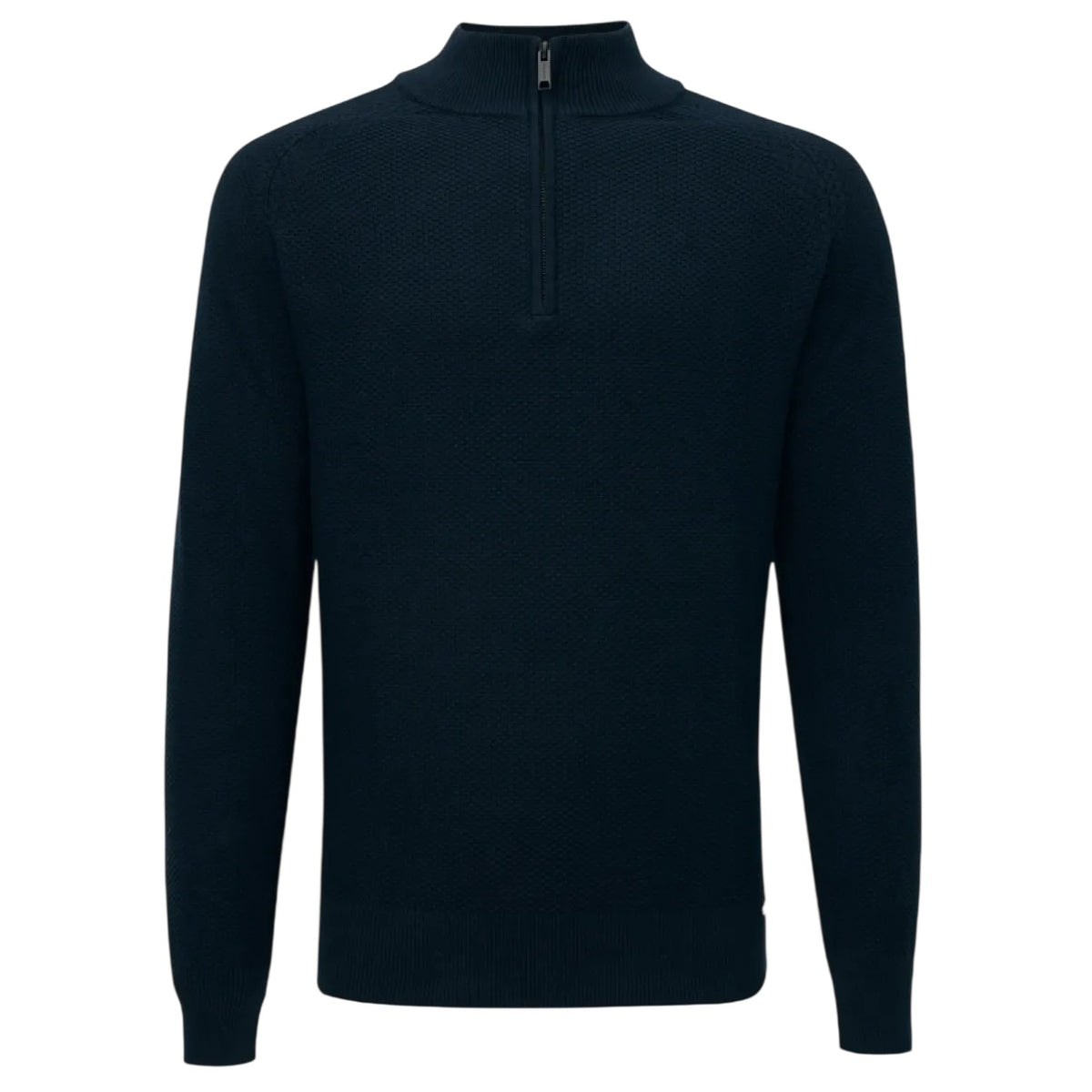 Gentiluomo Structured Turtle-Zip-Pullover Marine