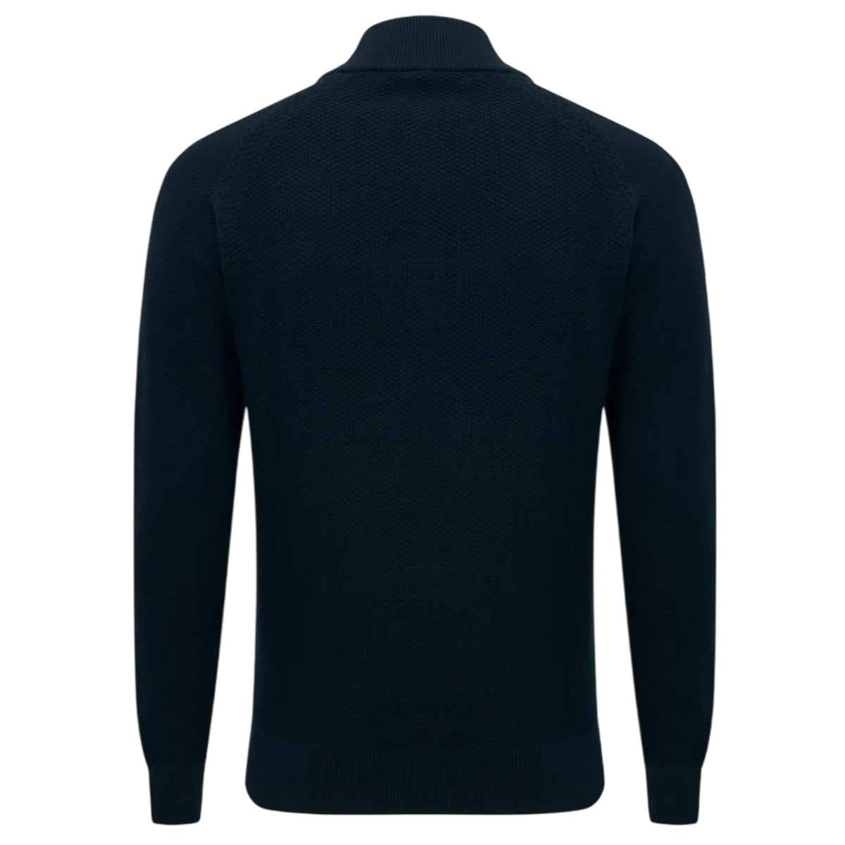 Gentiluomo Structured Turtle-Zip-Pullover Marine