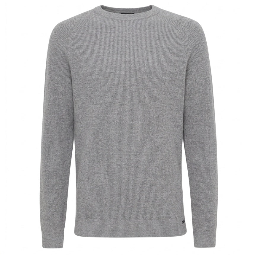 Gentiluomo Wool Blend Knitted Pullover Grau