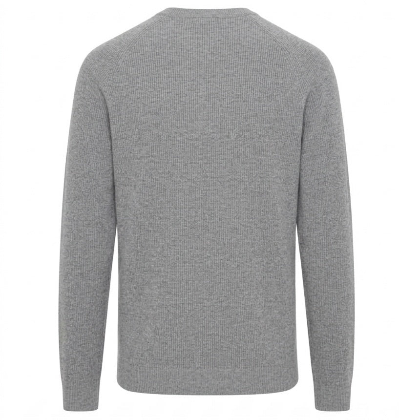Gentiluomo Wool Blend Knitted Pullover Grau