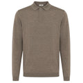 Gentiluomo Zip Langarm-Poloshirt Braun