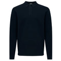 Gentiluomo Zip Langarm-Poloshirt Marine