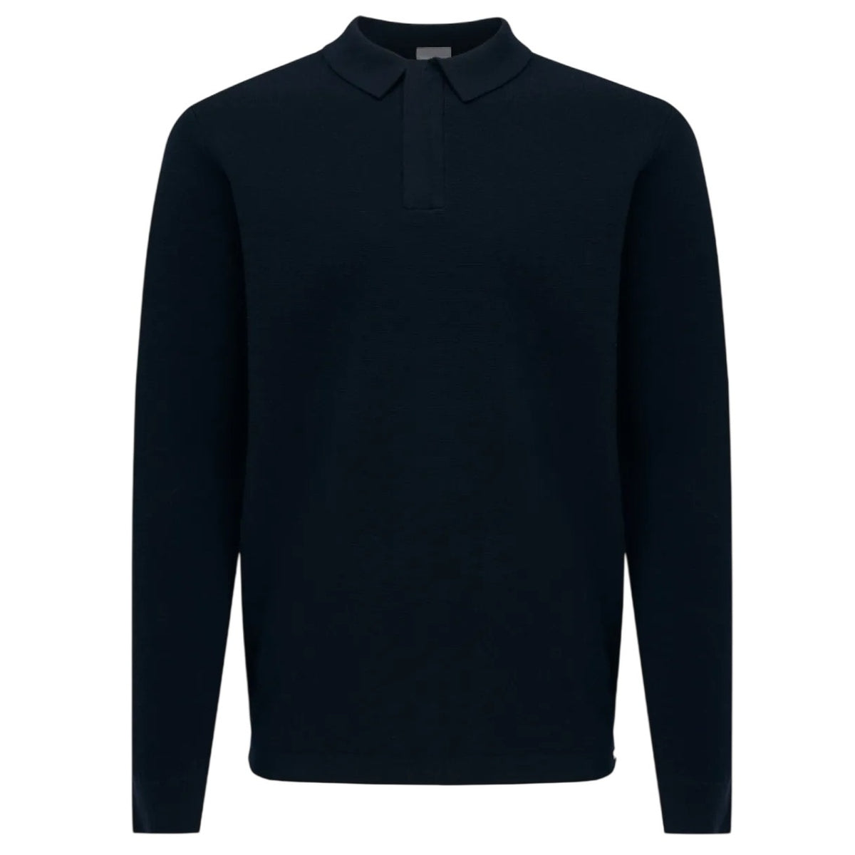 Gentiluomo Zip Langarm-Poloshirt Marine