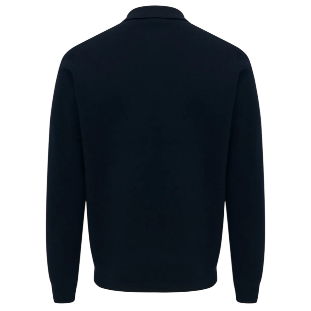 Gentiluomo Zip Langarm-Poloshirt Marine
