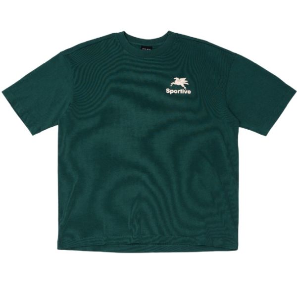 Goodies Sportive Pegasus T-shirt Donker Groen