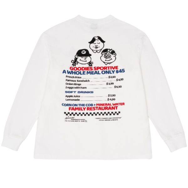 Goodies Sportive Whole Meal Longsleeve T-shirt Wit