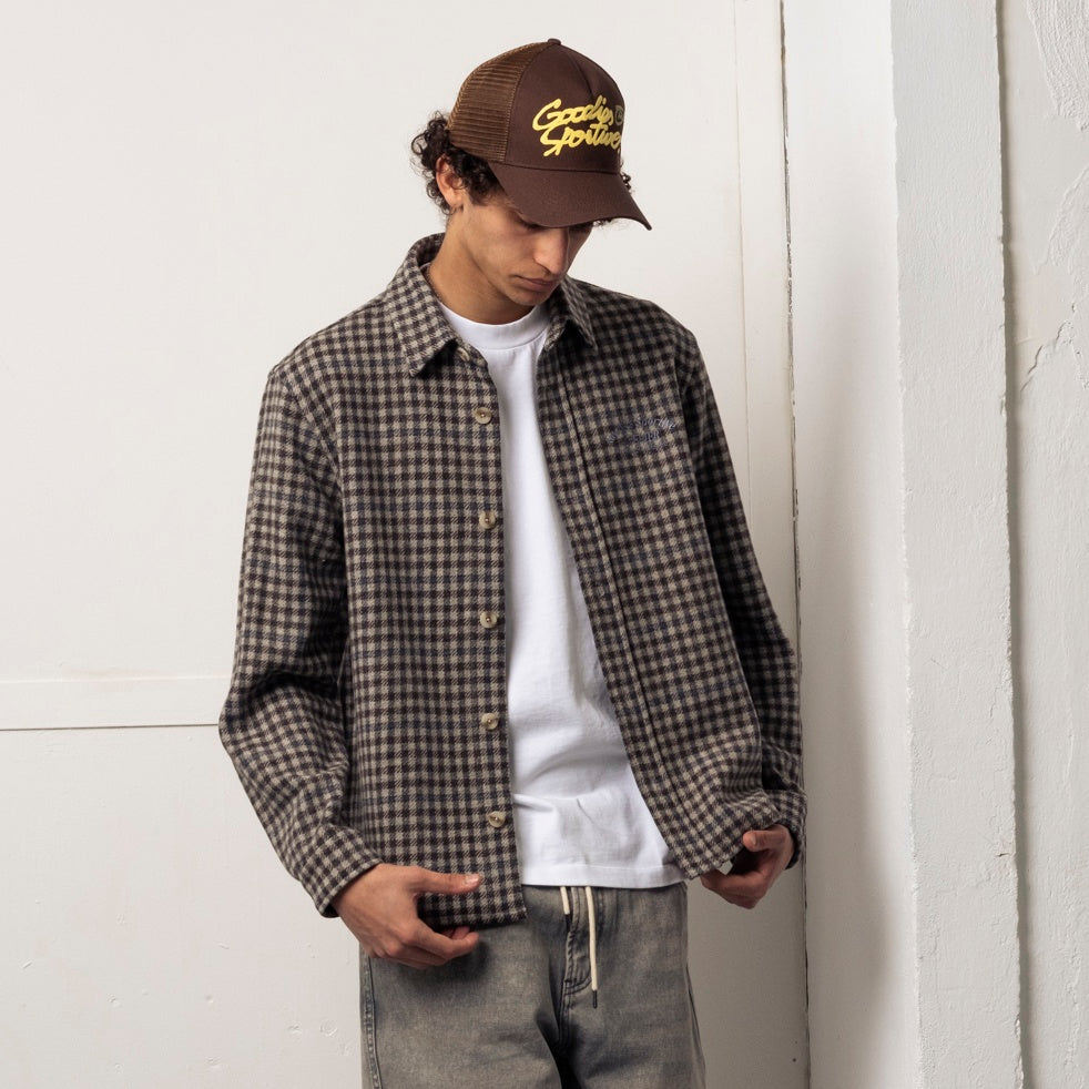 Goodies Sportive Hunter Checks Hemd Grau