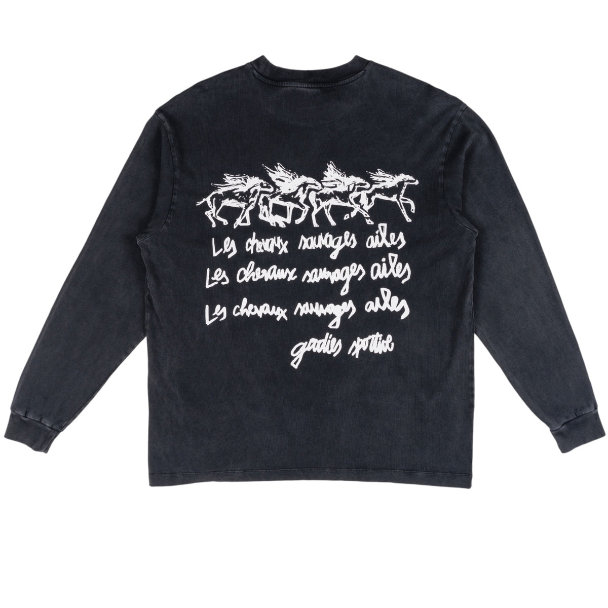Goodies Sportive Les Chevaux Sauvages Langarm-T-shirt Anthrazit