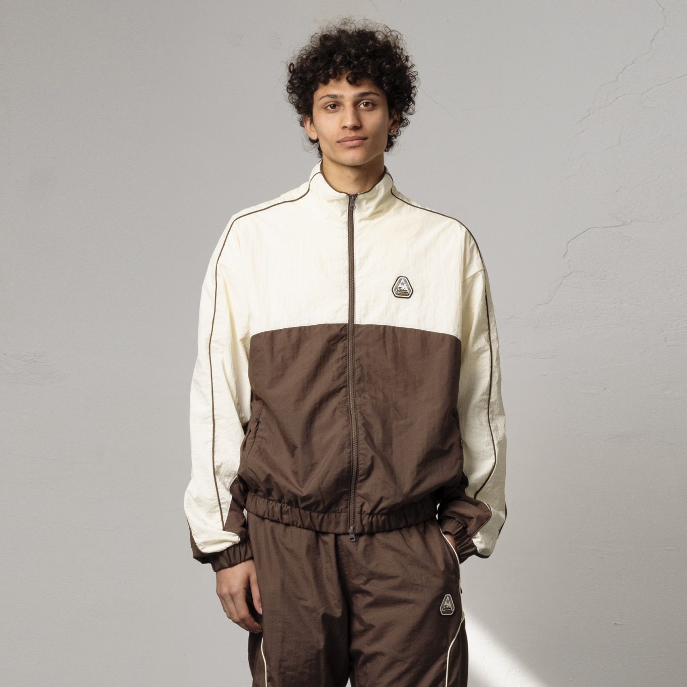 Goodies Sportive New Patched Trainingsjack Braun/Offwhite