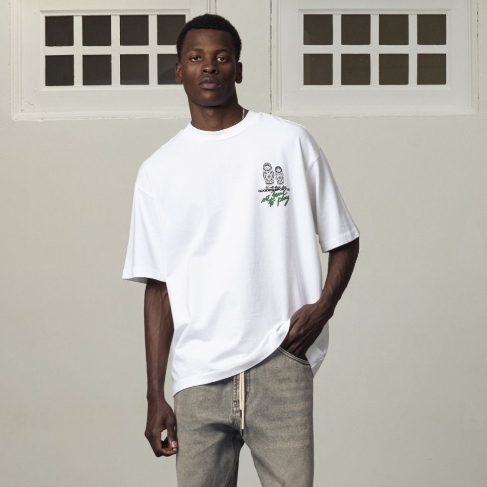 Goodies Sportive No Time No Play T-shirt Weiß