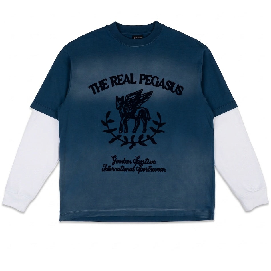 Goodies Sportive Real Pegasus Longsleeve T-shirt Dunkelblau
