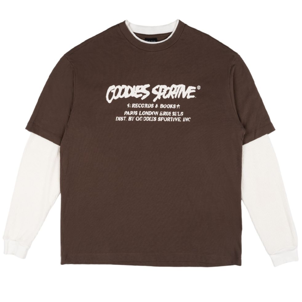 Goodies Sportive Records Longsleeve T-shirt Braun