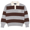 Goodies Sportive Shitake Langarm-Poloshirt Braun/Grau