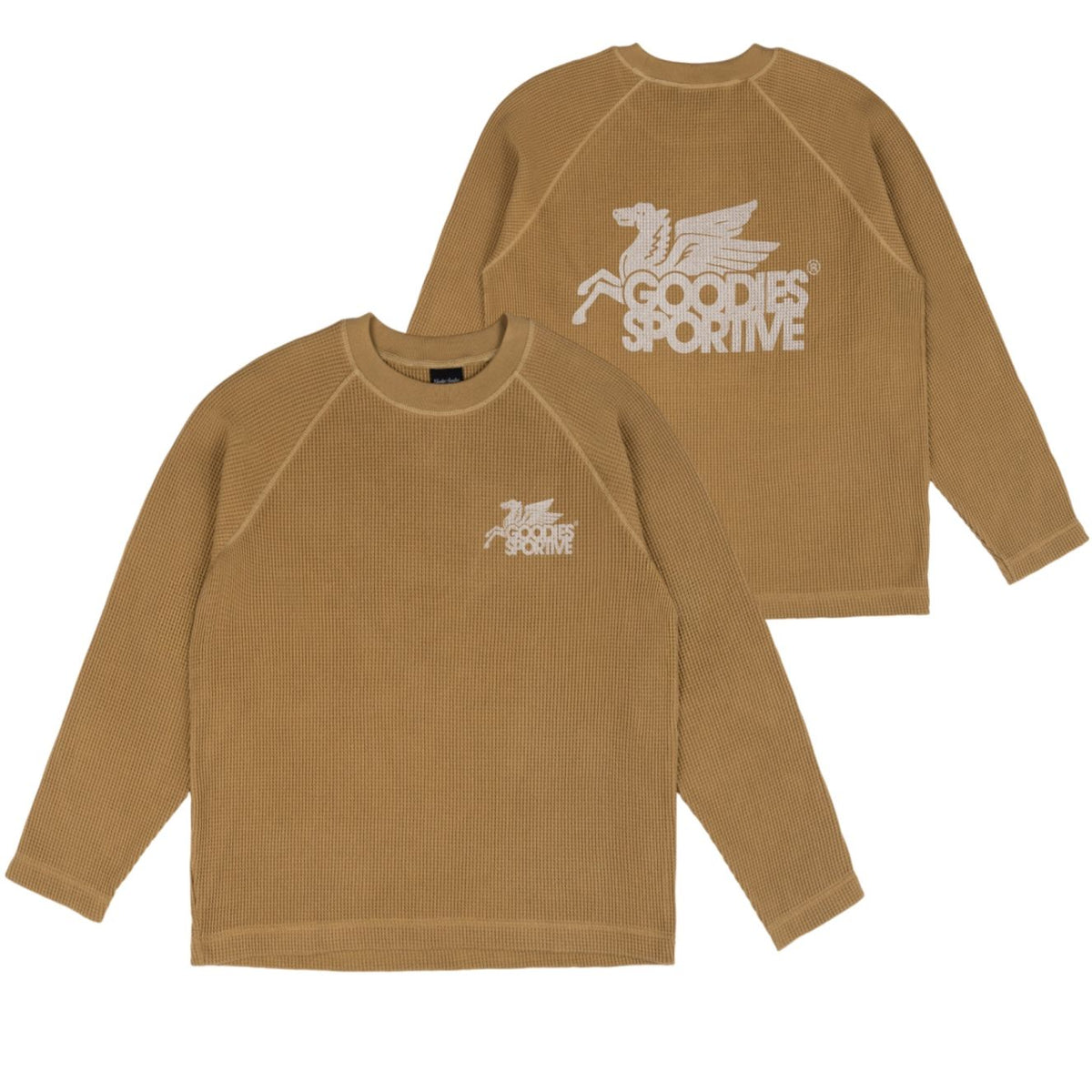 Goodies Sportive Waffle Longsleeve T-shirt Dunkelgrün