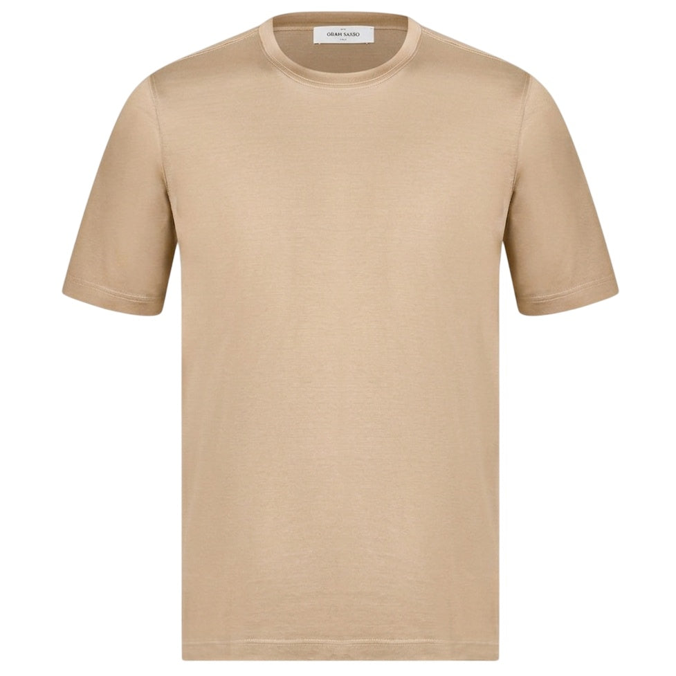 Gran Sasso Mercerized Cotton T-shirt Beige