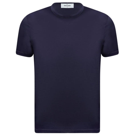 Gran Sasso Mercerized Cotton T-shirt Marine