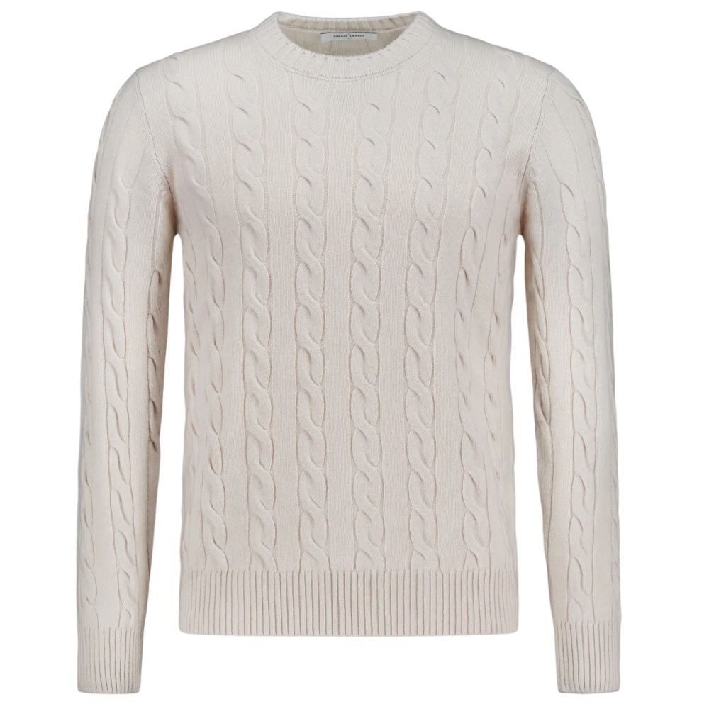 Gran Sasso Strickkabel-Pullover Beige