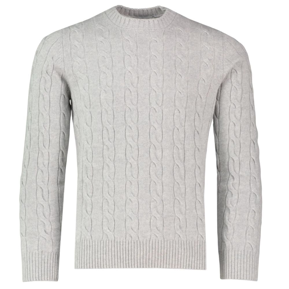 Gran Sasso Strickkabel-Pullover Grau
