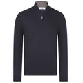 Gran Sasso Knitted Mock Zip Pullover Marine