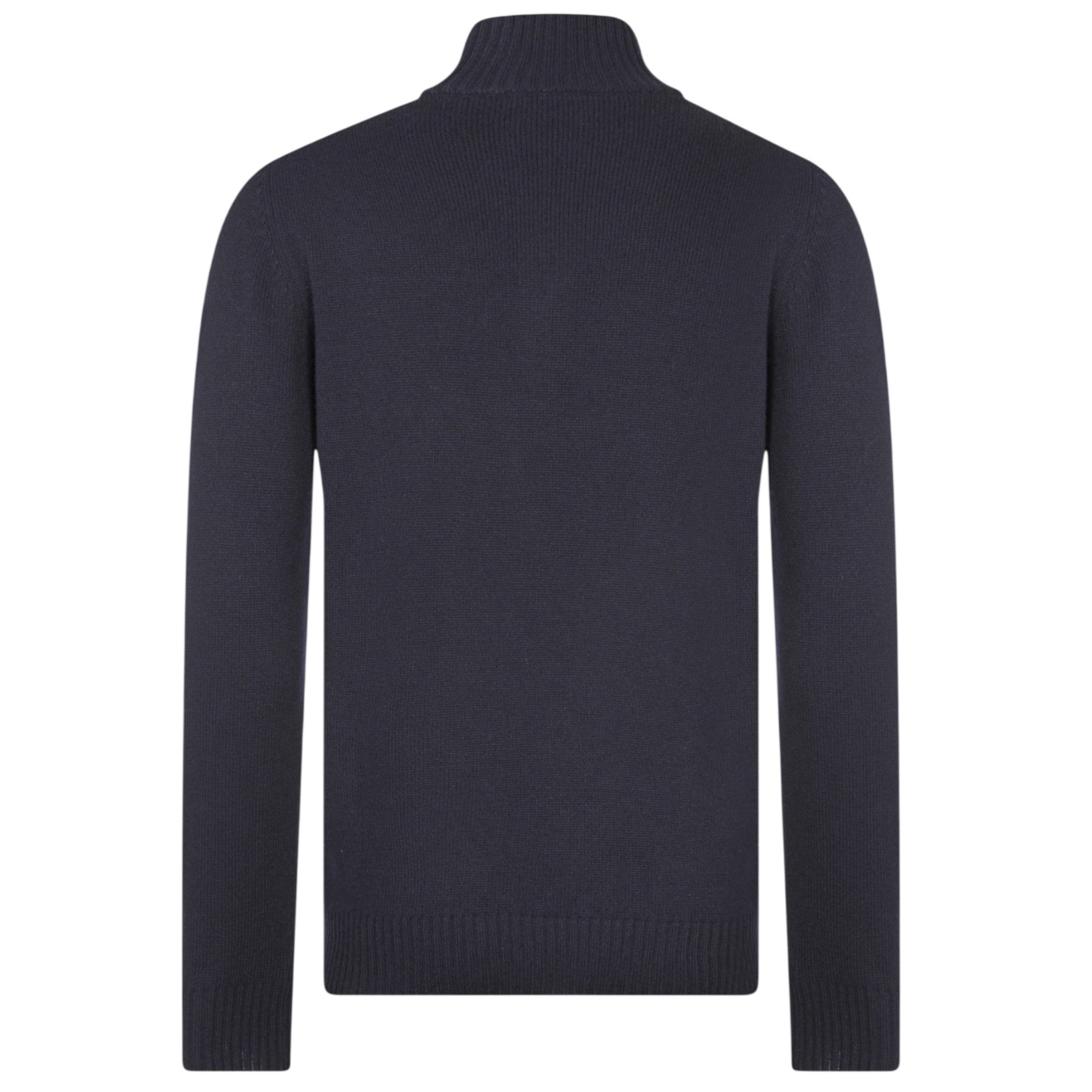 Gran Sasso Knitted Mock Zip Pullover Marine