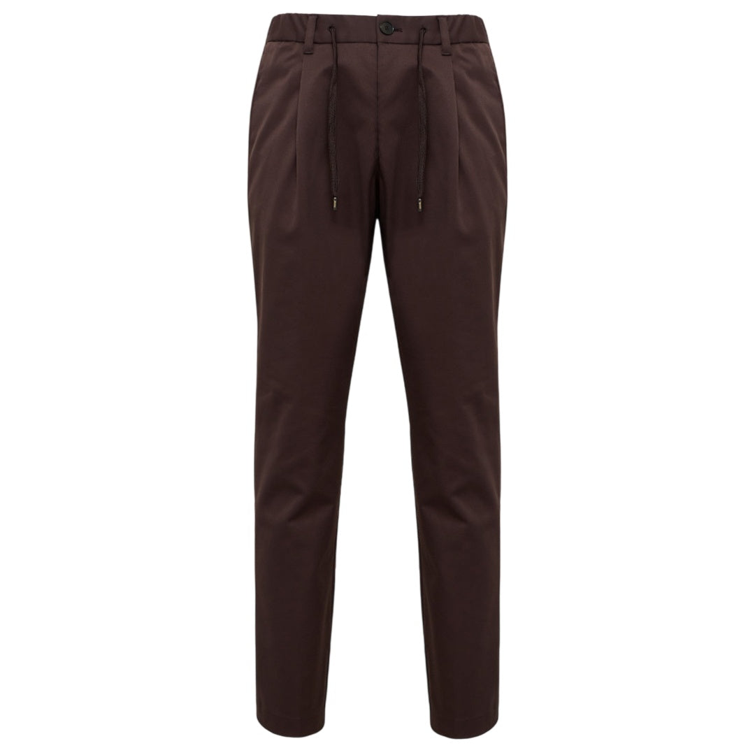 Herno Cotton-Effect Stretch Hose Braun