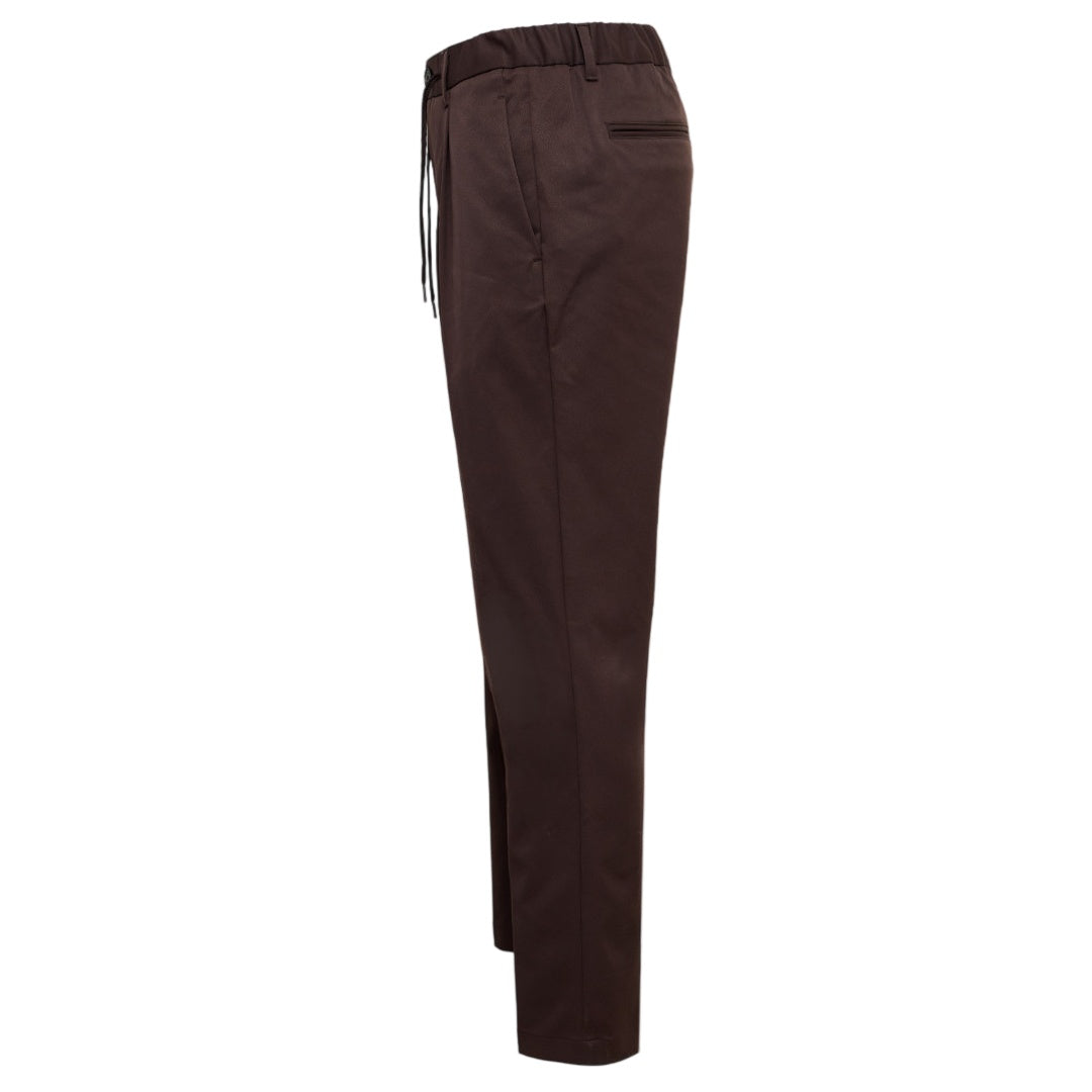 Herno Cotton-Effect Stretch Hose Braun