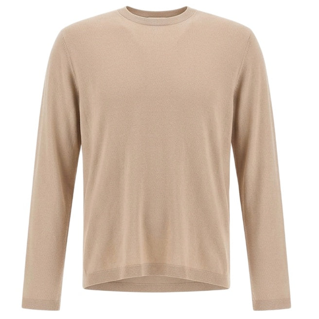 Herno Cotton & Cashmere Langarm-T-shirt Beige