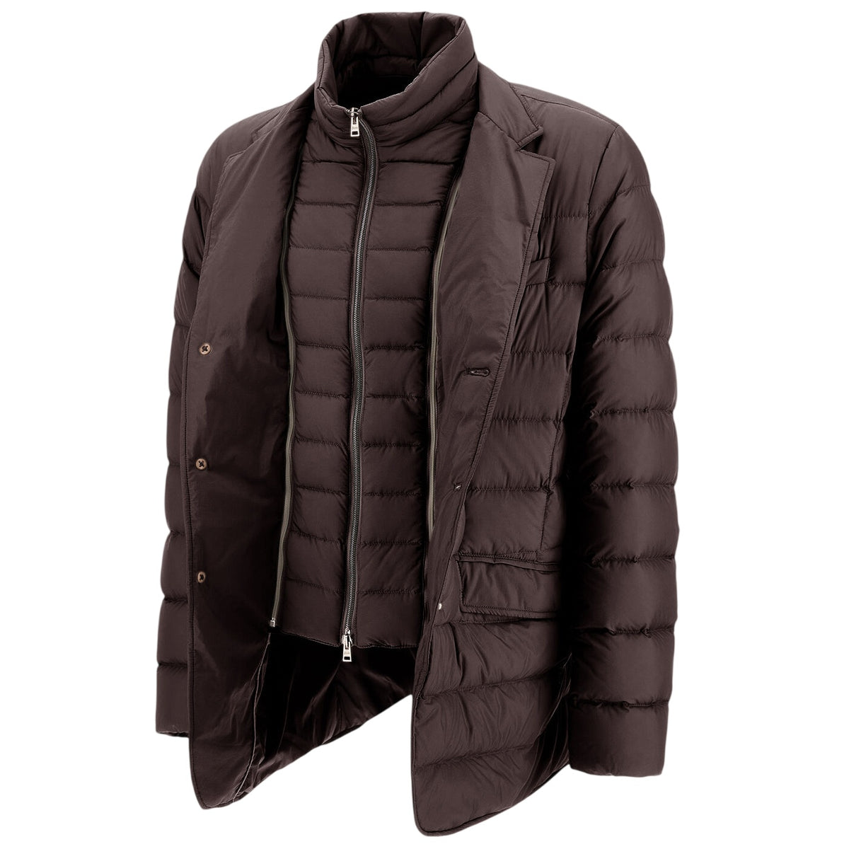 Herno La Giacca Quilted Jacke Braun