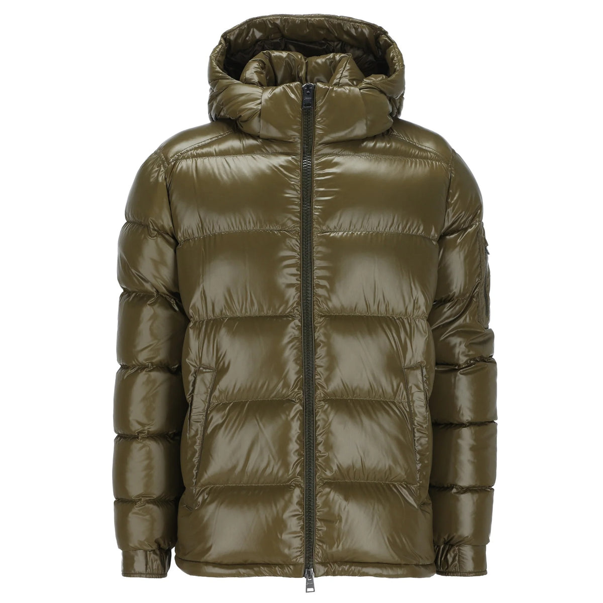 Herno Shiny Quilted Pufferjacke Dunkelgrün