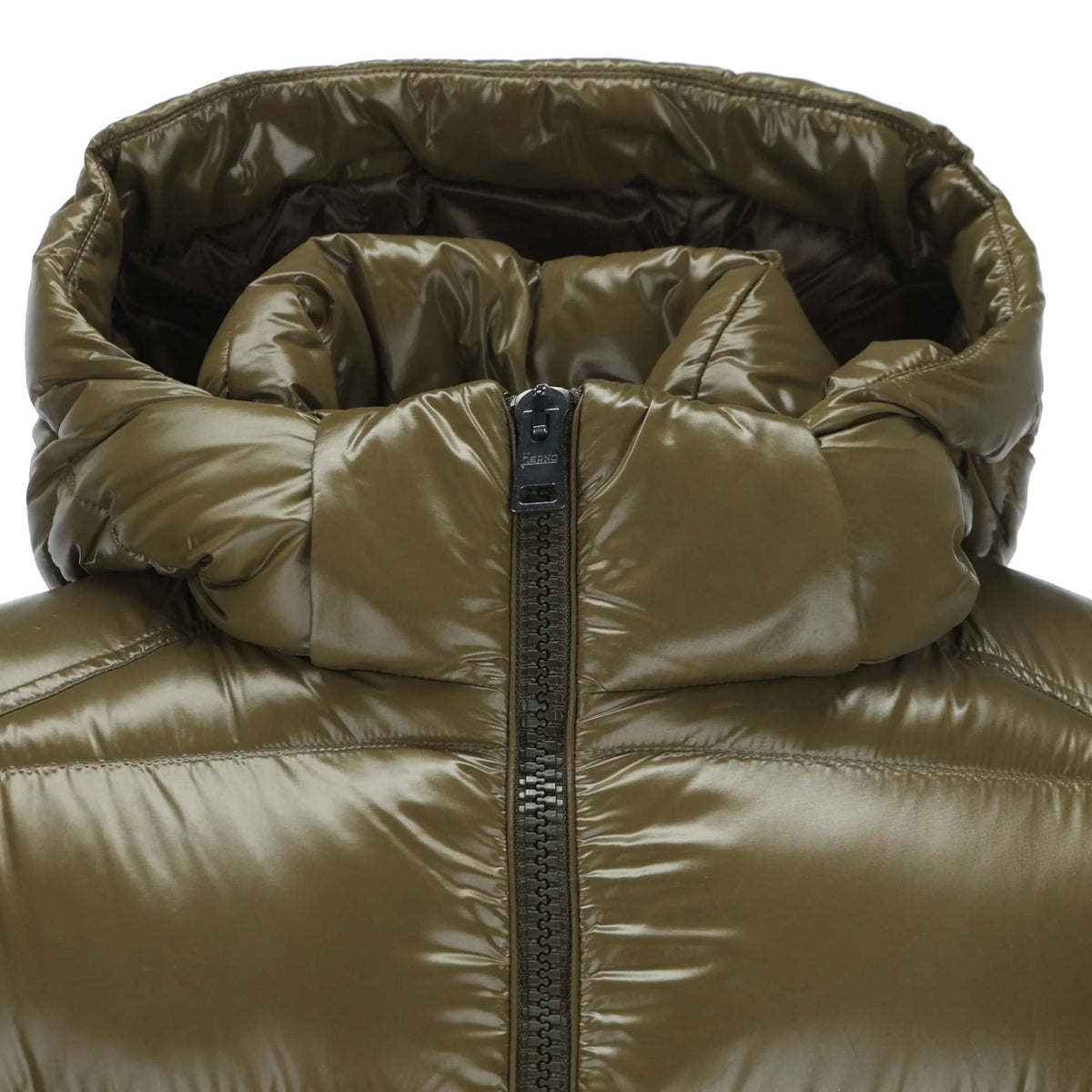 Herno Shiny Quilted Pufferjacke Dunkelgrün