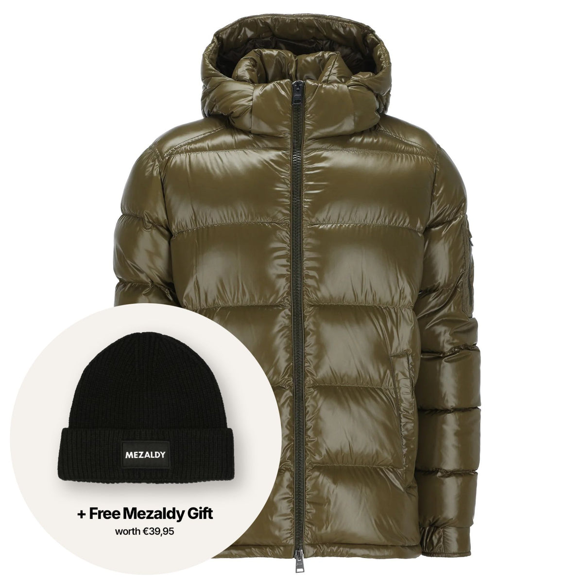 Herno Shiny Quilted Pufferjacke Dunkelgrün