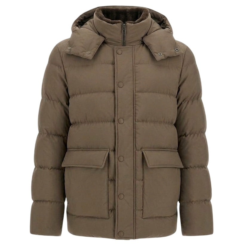 Herno Super-Matt Monogram Parka Braun