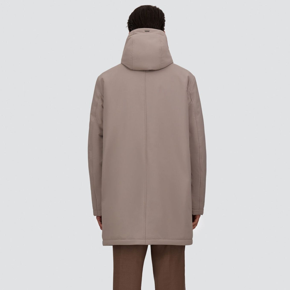 Herno Twill Fur Parka Grau