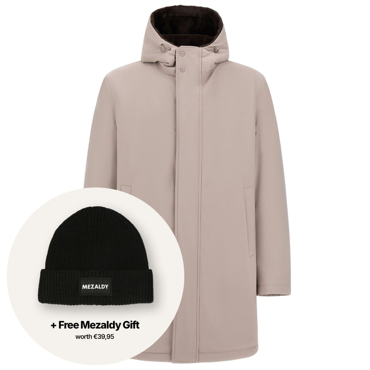 Herno Twill Fur Parka Grau