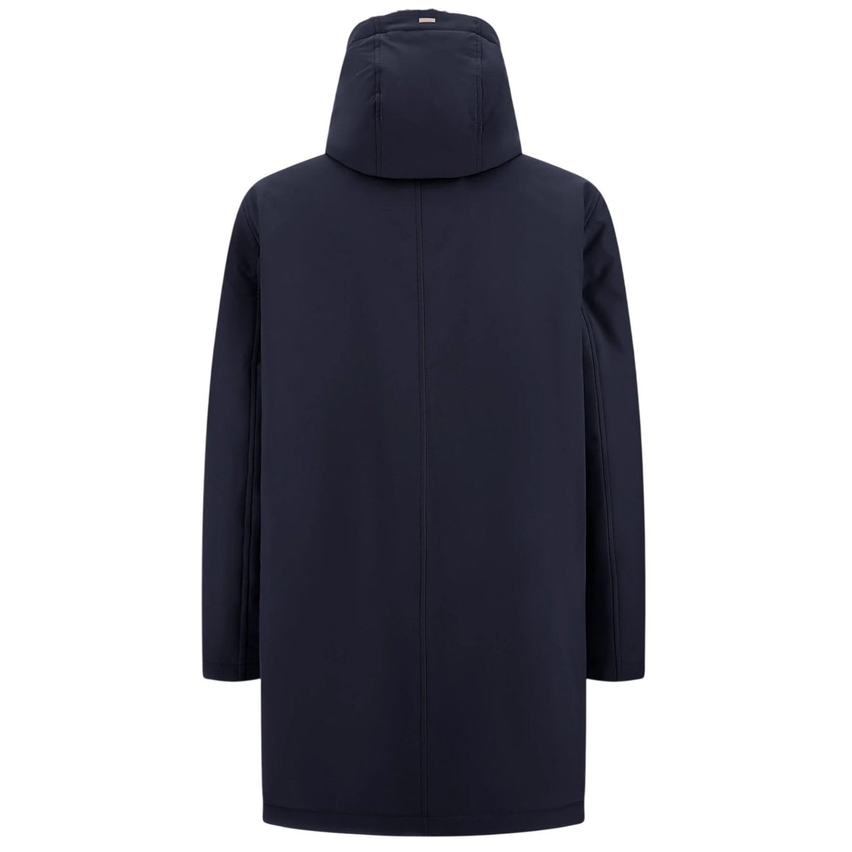 Herno Twill Fur Parka Marine