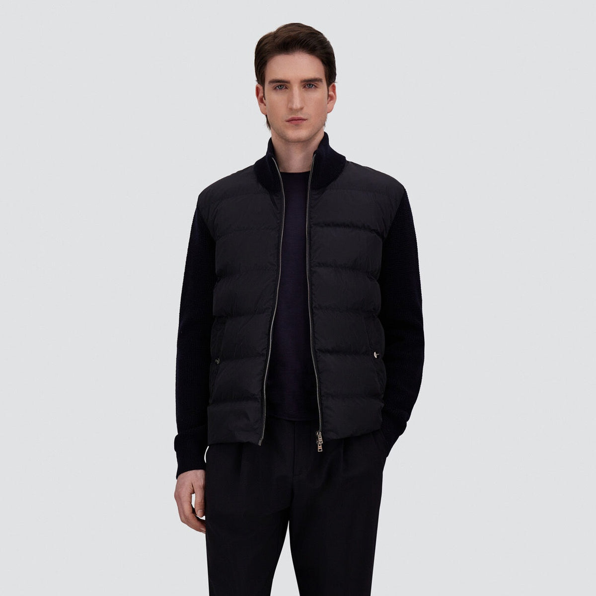 Herno Woll-Cardigan-Jack Marine