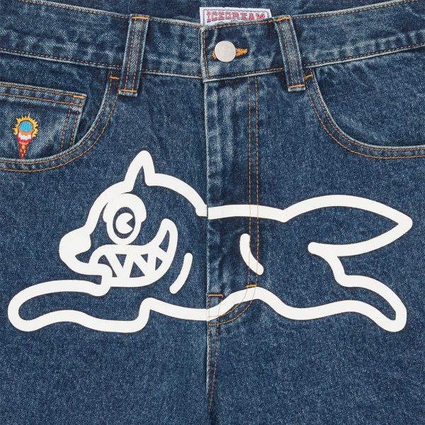 Icecream Running Dog Triple Scoop Jeans Donker Blauw