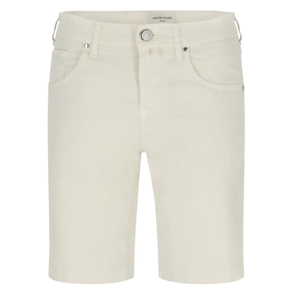 Jacob Cohën Bermuda Lou Korte Broek Off White