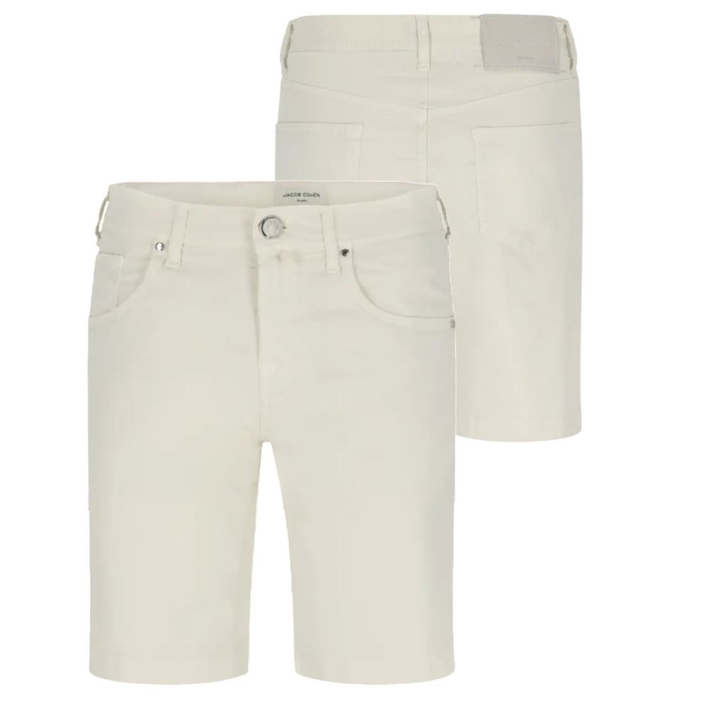 Jacob Cohën Bermuda Lou Korte Broek Off White