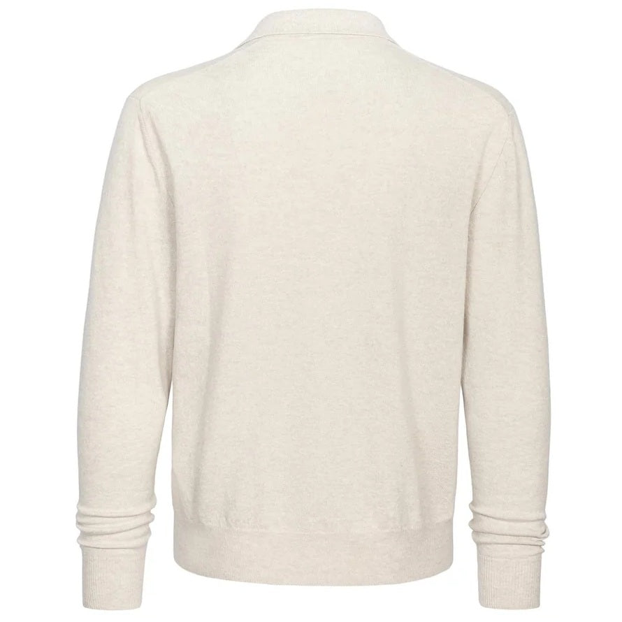 Jacob Cohën Kaschmir-Langarm-Poloshirt Beige