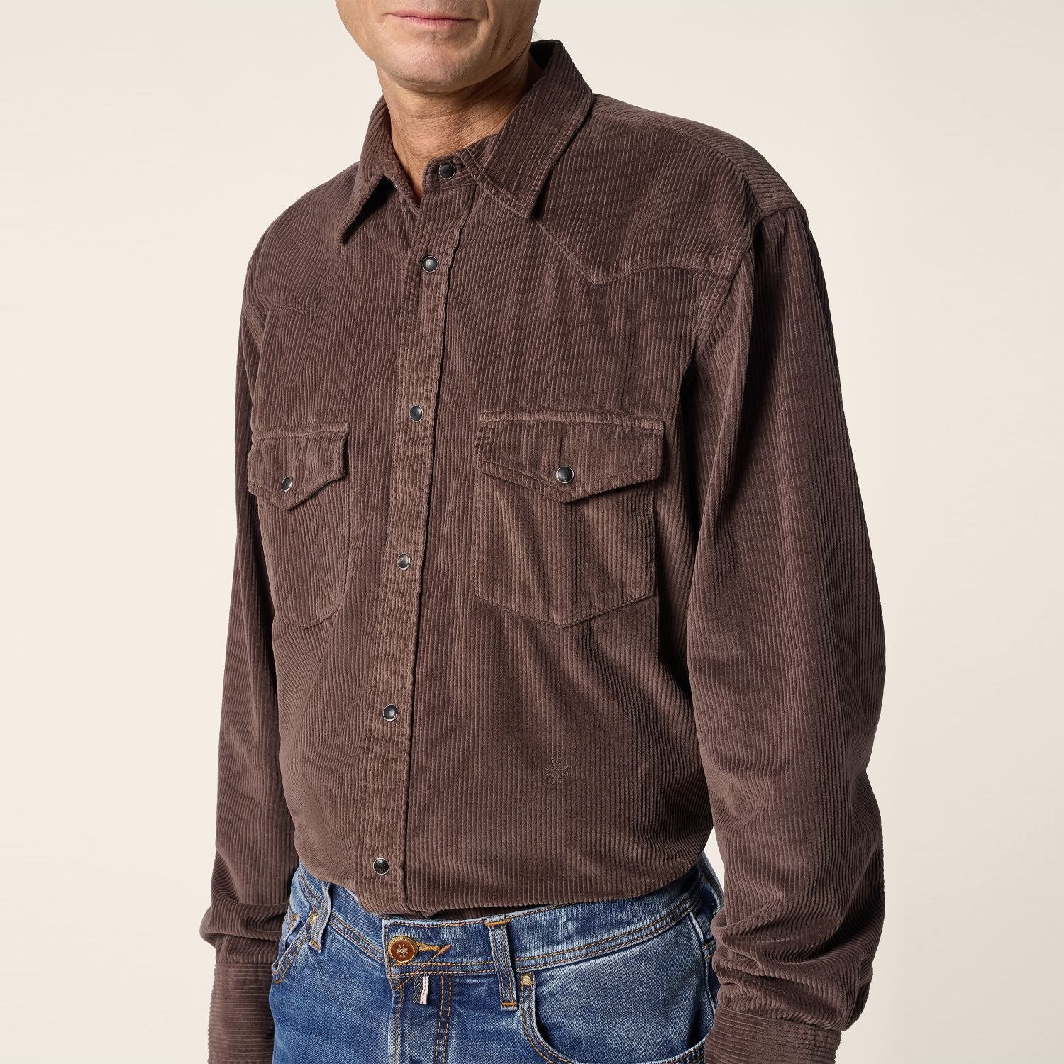 Jacob Cohën Western Hemd Braun