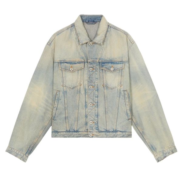 Kenzo Drawn Varsity Denim Trucker Spijkerjas Blauw