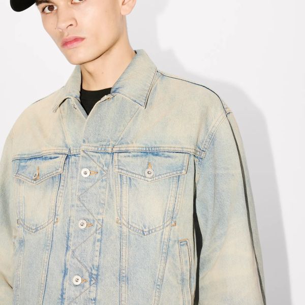 Kenzo Drawn Varsity Denim Trucker Spijkerjas Blauw