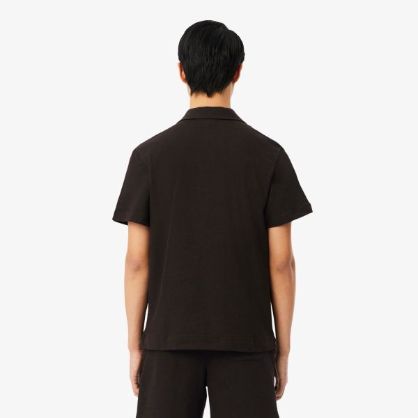 Lacoste Classic Fit Textured Polo Bruin